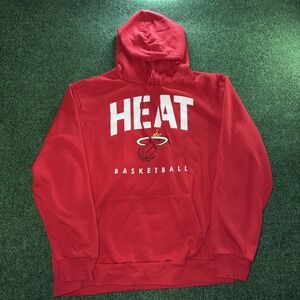 NBA Ultra Game Miami Heat Hoodie Men's Large Red White Pullover Hoodie